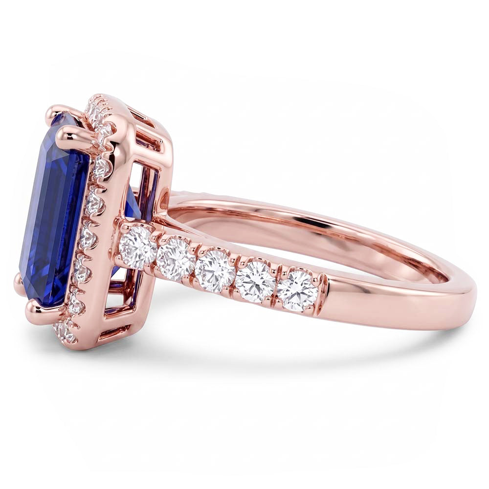 Natural Sapphire Ring 3.50ct - Rose Gold 14K