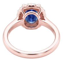 Natural Sapphire Ring 3.50ct - Rose Gold 14K