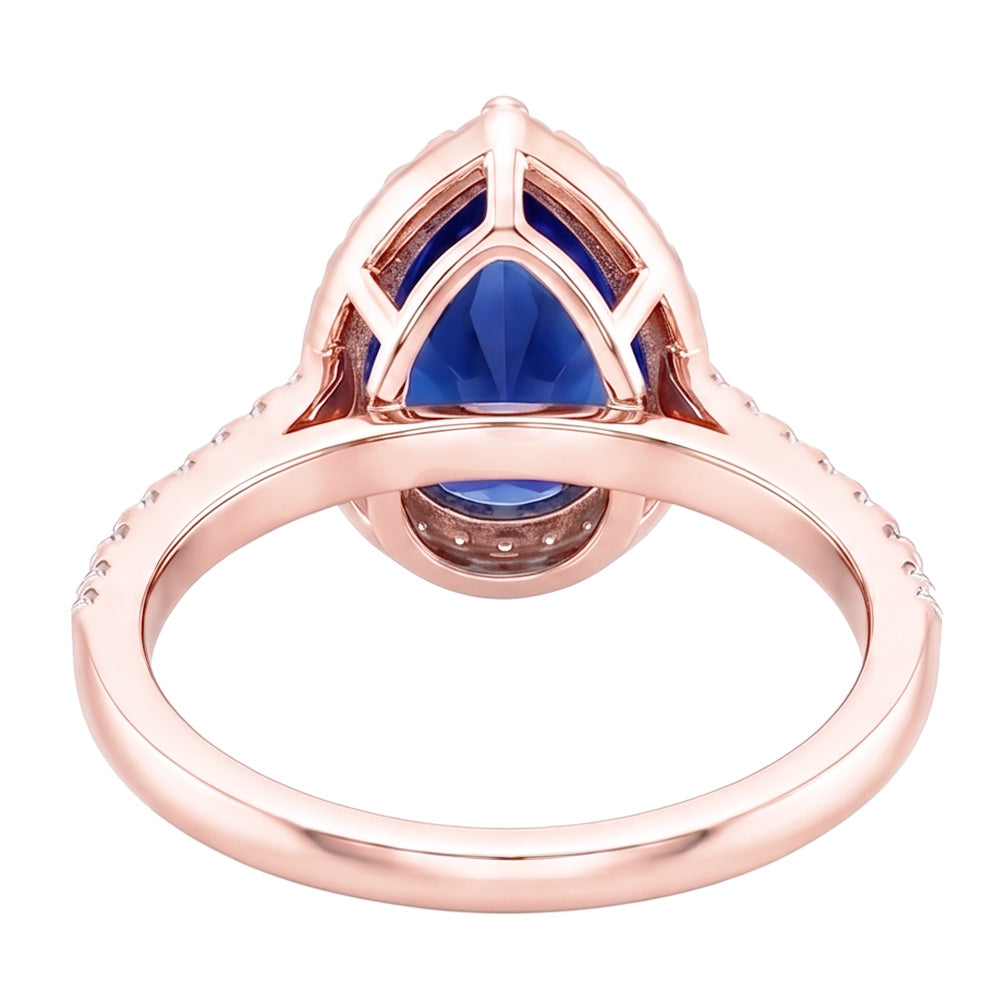 Natural Sapphire Ring 3.50ct - Rose Gold 14K