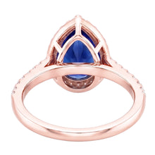 Natural Sapphire Ring 3.50ct - Rose Gold 14K