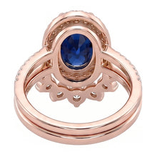 Natural Sapphire Ring 3.50ct - Rose Gold 14K