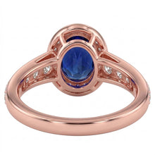 Natural Sapphire Ring 3.50ct - Rose Gold 14K