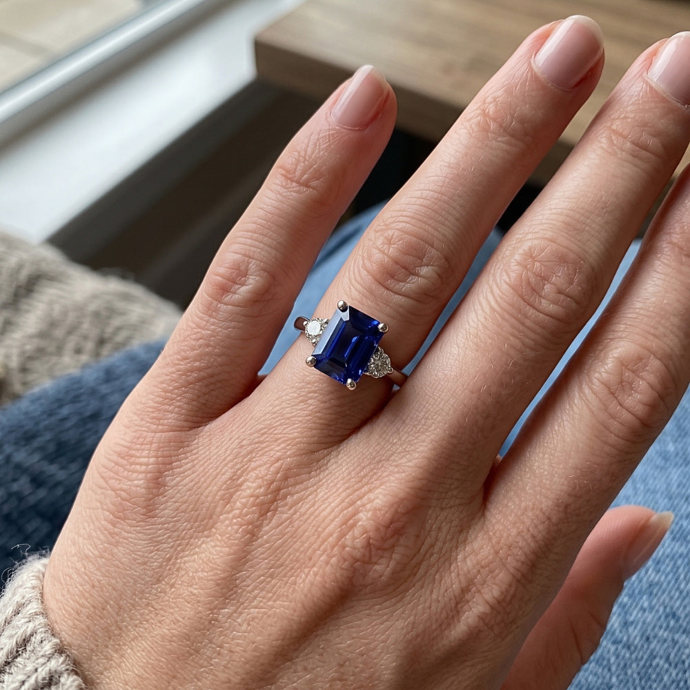 Natural Sapphire Ring 3.50ct - Rose Gold 14K