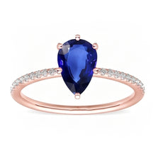 Natural Sapphire Ring 3.50ct - Two Tone 14K Gold