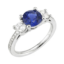 Natural Sapphire Ring 3.50ct - White Gold 14K