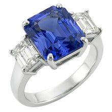 Natural Sapphire Ring 3.50ct - White Gold 14K