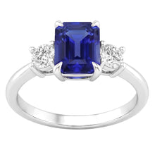 Natural Sapphire Ring 3.50ct - White Gold 14K