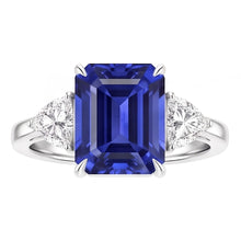 Natural Sapphire Ring 3.50ct - White Gold 14K