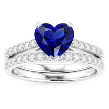 Natural Sapphire Ring 3.50ct - White Gold 14K