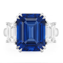 Natural Sapphire Ring 3.50ct - White Gold 14K