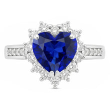 Natural Sapphire Ring 3.50ct - White Gold 14K