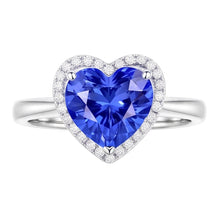 Natural Sapphire Ring 3.50ct - White Gold 14K