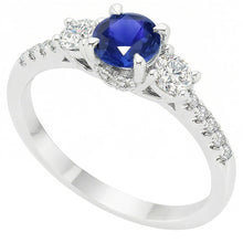 Natural Sapphire Ring 3.50ct - White Gold 14K