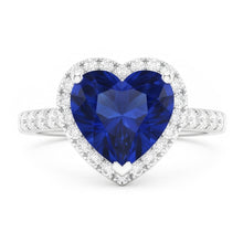 Natural Sapphire Ring 3.50ct - White Gold 14K