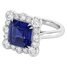 Natural Sapphire Ring 3.50ct - White Gold 14K
