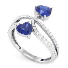Natural Sapphire Ring 3.50ct - White Gold 14K