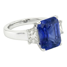 Natural Sapphire Ring 3.50ct - White Gold 14K