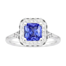 Natural Sapphire Ring 3.50ct - White Gold 14K