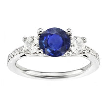 Natural Sapphire Ring 3.50ct - White Gold 14K