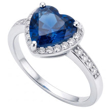 Natural Sapphire Ring 3.50ct - White Gold 14K