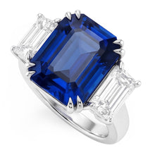 Natural Sapphire Ring 3.50ct - White Gold 14K