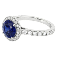 Natural Sapphire Ring 3.50ct - White Gold 14K