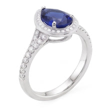Natural Sapphire Ring 3.50ct - White Gold 14K