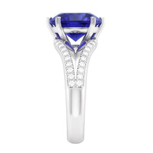 Natural Sapphire Ring 3.50ct - White Gold 14K