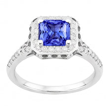Natural Sapphire Ring 3.50ct - White Gold 14K