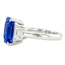 Natural Sapphire Ring 3.50ct - White Gold 14K