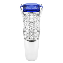 Natural Sapphire Ring 3.50ct - White Gold 14K