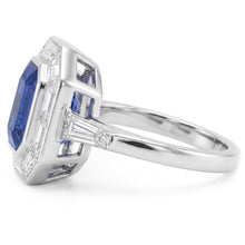 Natural Sapphire Ring 3.50ct - White Gold 14K