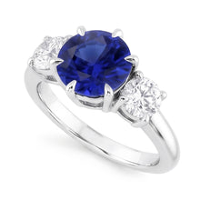 Natural Sapphire Ring 3.50ct - White Gold 14K