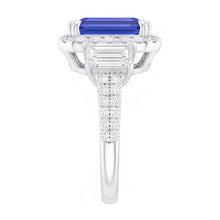 Natural Sapphire Ring 3.50ct - White Gold 14K