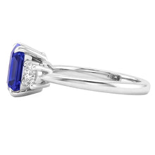 Natural Sapphire Ring 3.50ct - White Gold 14K