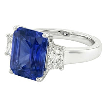 Natural Sapphire Ring 3.50ct - White Gold 14K