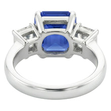 Natural Sapphire Ring 3.50ct - White Gold 14K