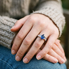 Natural Sapphire Ring 3.50ct - White Gold 14K