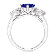 Natural Sapphire Ring 3.50ct - White Gold 14K