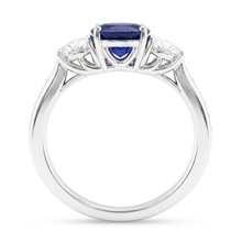 Natural Sapphire Ring 3.50ct - White Gold 14K