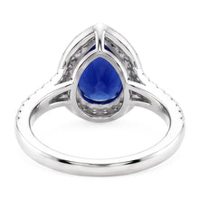 Natural Sapphire Ring 3.50ct - White Gold 14K