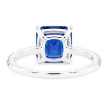 Natural Sapphire Ring 3.50ct - White Gold 14K
