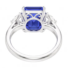 Natural Sapphire Ring 3.50ct - White Gold 14K