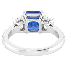 Natural Sapphire Ring 3.50ct - White Gold 14K