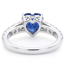 Natural Sapphire Ring 3.50ct - White Gold 14K
