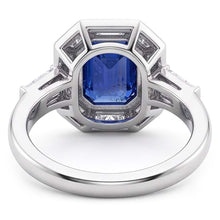 Natural Sapphire Ring 3.50ct - White Gold 14K