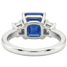 Natural Sapphire Ring 3.50ct - White Gold 14K