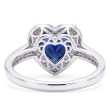 Natural Sapphire Ring 3.50ct - White Gold 14K