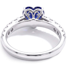 Natural Sapphire Ring 3.50ct - White Gold 14K