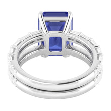 Natural Sapphire Ring 3.50ct - White Gold 14K